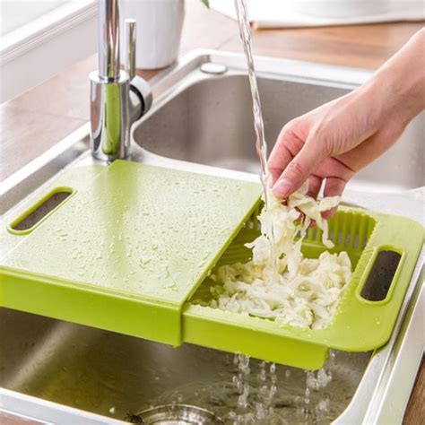 Over-The-Sink Cutting Board Lets You Clean, Chop, and Collect