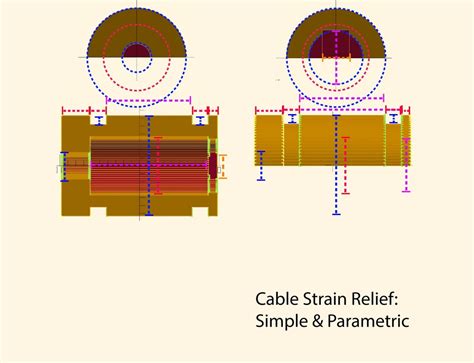 Cable Strain Relief: Simple & Parametric by grahampheath | Download free STL model | Printables.com