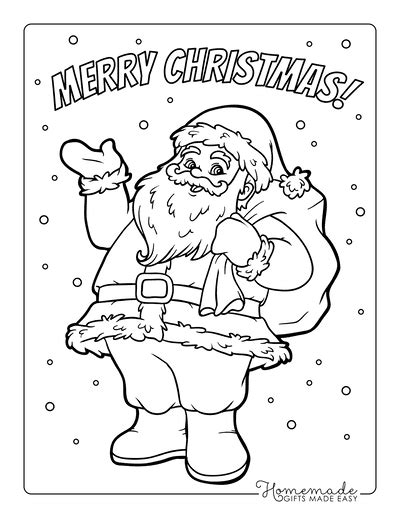 Best Santa Coloring Pages for Kids & Adults | Free Printable PDFs