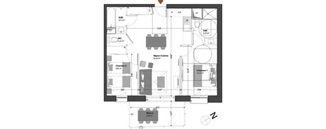 Appartement T3 de 62.18 m2 2ème étage E Baldr Mont-de-Lans ref 087