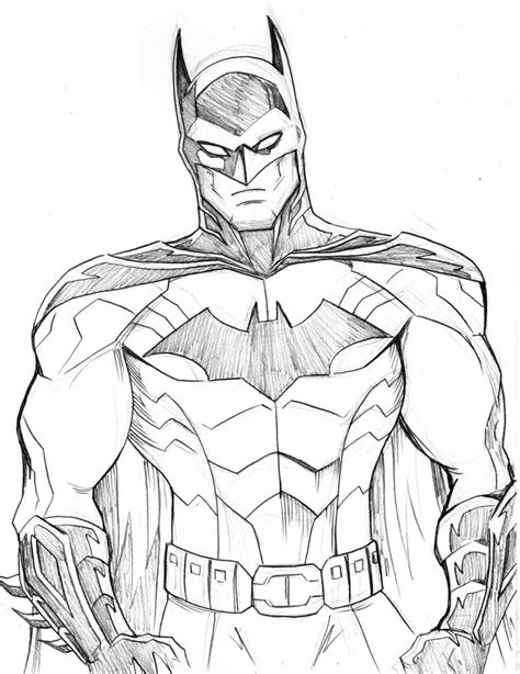 Batman Line Drawing at PaintingValley.com | Explore collection of ...