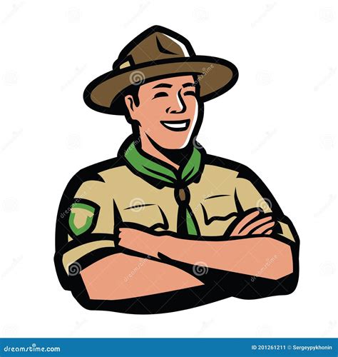 Ranger in Uniform. Scout, Camping Symbol Vector Illustration Stock ...