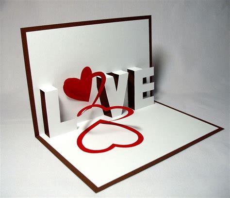 3D Heart Pop Up Card Template Free