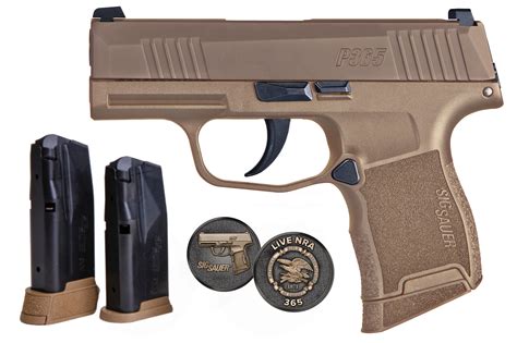 Sig Sauer P365 9mm, Night Sights, Coyote, Micro-Compact - NRA Edition - Top Gun Supply