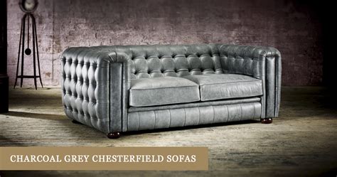 Dark Grey Chesterfield Style Sofa | Baci Living Room