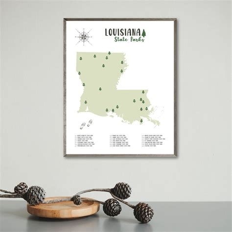 Louisiana State Parks Map Print-louisiana State Parks | Etsy