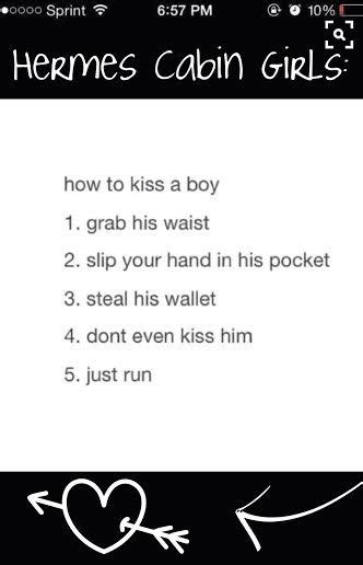 Teaching the Hermes Cabin Girls [or guys] how to "kiss" a boy. Solangelo Headcanons, Solangelo ...