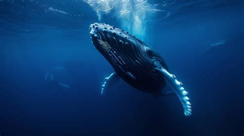 humpback whale underwater, majestic whale in the ocean, marine life photography, whale watching ...