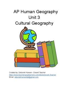 Ap Human Geo Unit 3 - Cultural Geography by Desert Teacher | TPT