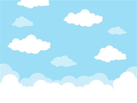 Cloudy Sky Background Clipart Blue