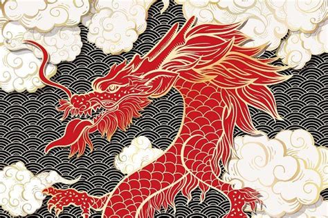 Chinese Dragon Vector Illustrations | Dragon illustration, Chinese dragon, Chinese dragon tattoos