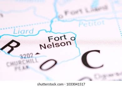 Fort Nelson Canada On Map Stock Photo 1033041517 | Shutterstock