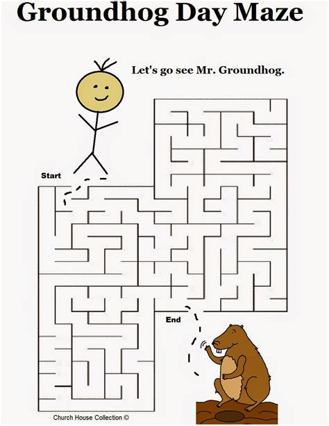 Groundhog Day activities for Preschool - Goundhog day mazes