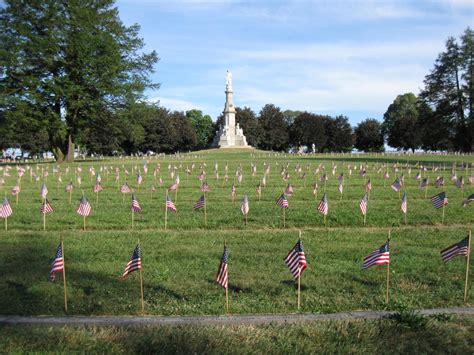 Flags Placed in the Gettysburg National Cemetery for the 148th ...