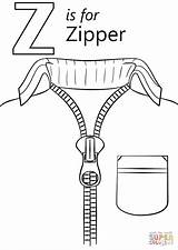 Letter Z Is For Zipper Coloring Page  Free Printable Pages sketch template