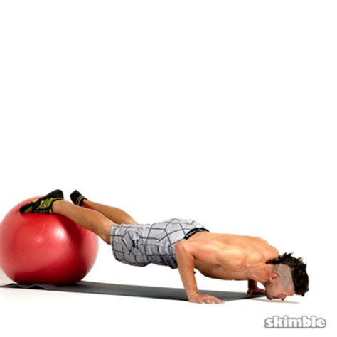 Push-Ups on Stability Ball - Exercise How-to - Workout Trainer by Skimble