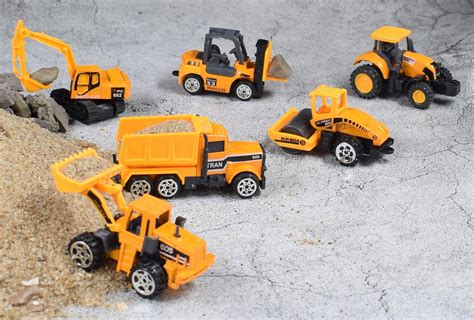 Cltoyvers 6 Pcs Mini Metal Construction Vehicle Toys Set for Kids ...