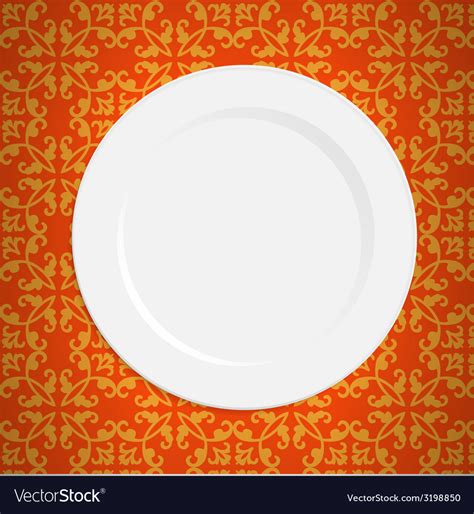 Empty plate Royalty Free Vector Image - VectorStock