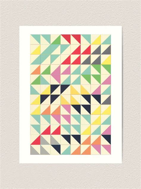 "Triangles and Squares III" Art Print by metron | Redbubble