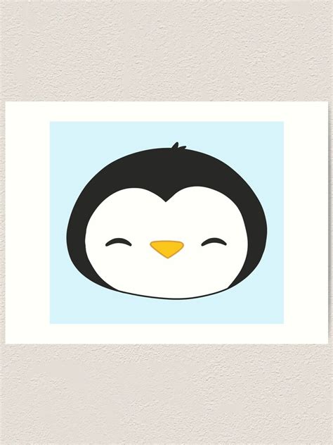 "Cute Penguin Face" Art Print by elizablock | Redbubble