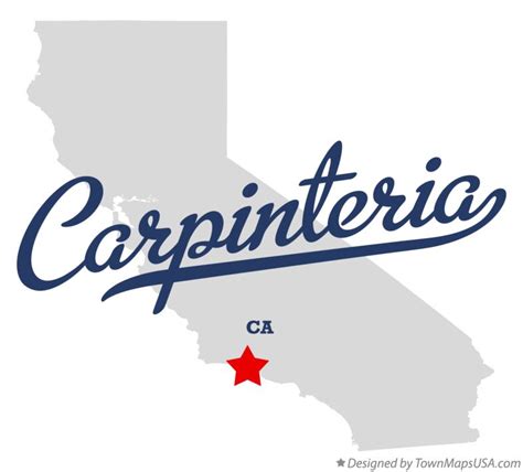 Map of Carpinteria, CA, California