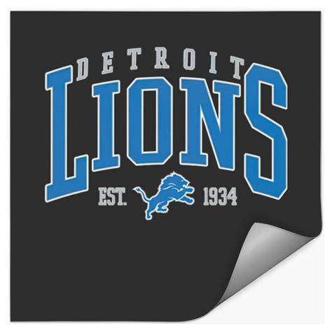 Detroit Lions Stickers, Lions Unisex Stickers, Vintage Football ...