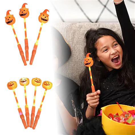 WANGJIAOID Glowing Pumpkin Glow Stick Party Props Light Up Glow Sticks ...