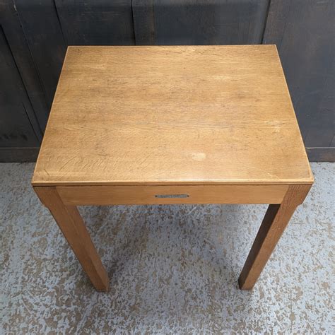 Simple Small Oak Mid-Century Church Credence Table in Memory of Owen C ...