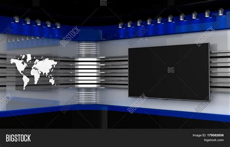 Tv Studio. Red Studio Image & Photo (Free Trial) | Bigstock