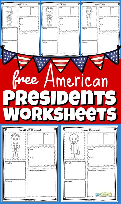 FREE Printable Presidents Day Worksheets and Activities