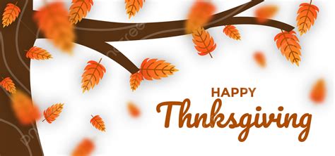 Thanksgiving Card Background With Autumn Tree With Falling Leaf, Orange, Fall, Leaf Background ...