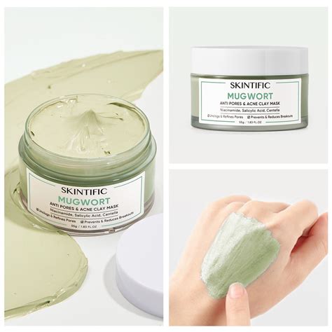 Skintific Mugwort Anti Pores & Acne Clay Mask 55g | Hermo Online Beauty ...