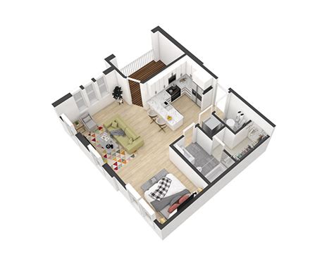 Apartment 3D Floorplan Designs. on Behance