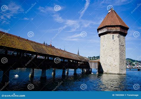 Chapel Bridge,Luzern stock photo. Image of porch, bridge - 7802084