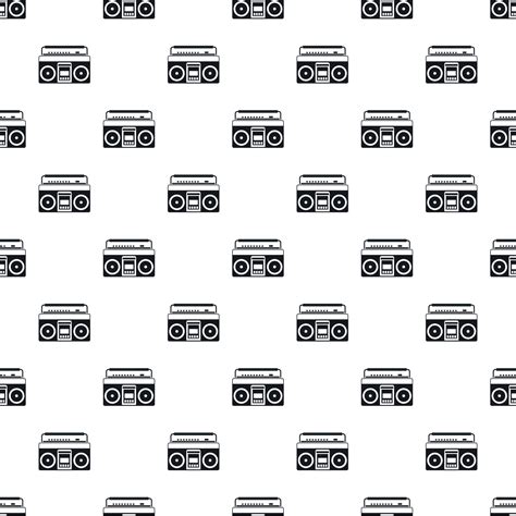 Boombox pattern, simple style 14987315 Vector Art at Vecteezy