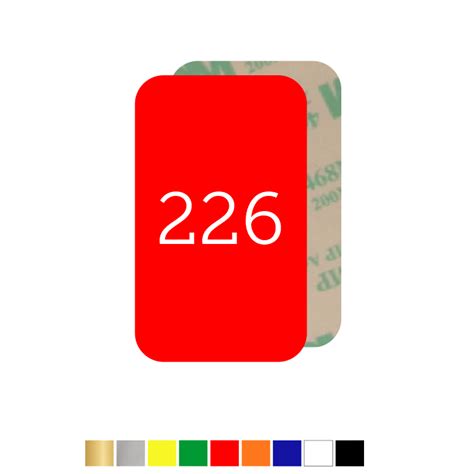 Number Tags Plastic Rectangular with tape | CombiCraft Worldwide