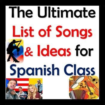 The Ultimate List of Songs for Spanish Class + Music Ideas - Música Latina | Spanish class ...