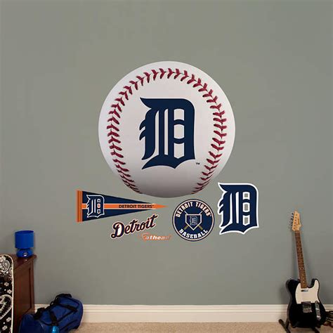 Detroit Tigers Baseball Logo Wall Decal | Shop Fathead® for Detroit ...