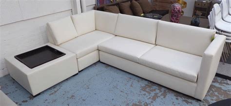 CONTEMPORARY CORNER SOFA, in cream, 280cm L, with matching centre table ...