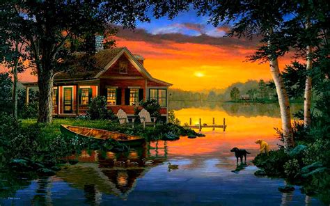 Cabin Sunset Wallpapers - Wallpaper Cave