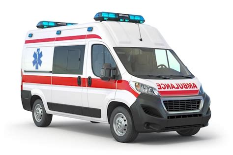 Premium Photo | Ambulance car isolated on white