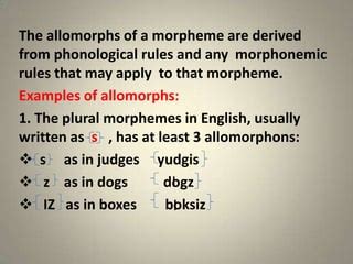 The allomorphs