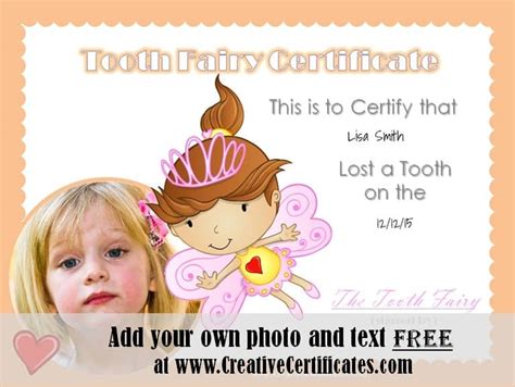 Free Tooth Fairy Certificate | Customize Online | Instant Download