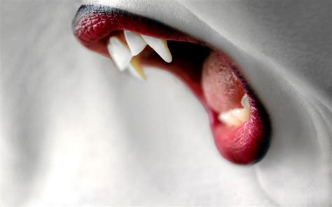 Wallpaper teeth vampire fangs lipstick - free pictures on Fonwall