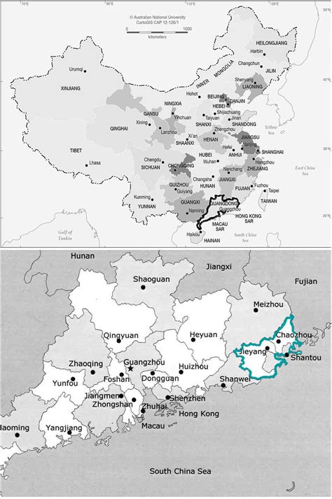 Map of China showing location of Chaoshan region. | Download Scientific Diagram