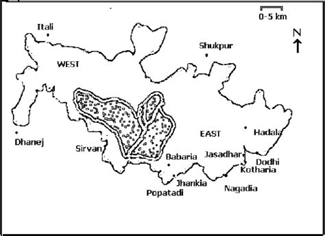 Gir National Park and village locations. | Download Scientific Diagram