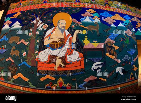 Traditional paintings inside the Paro Dzong, Paro, Bhutan Stock Photo - Alamy