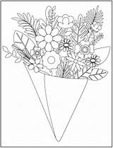 Flowers Bouquet coloring Page  Download Print Or Color Online For Free sketch template