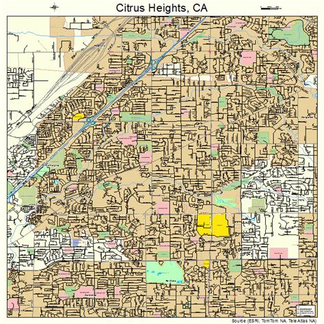 Citrus Heights California Street Map 0613588