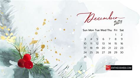 December 2023 Calendar Desktop Wallpaper | EntheosWeb in 2023 ...